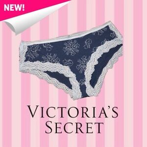 Victoria’s Secret Snowflake Lace Trim Hiphugger Panty Size L